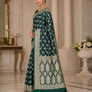 Shaam-e-Panna Satin Silk Banarasi Saree